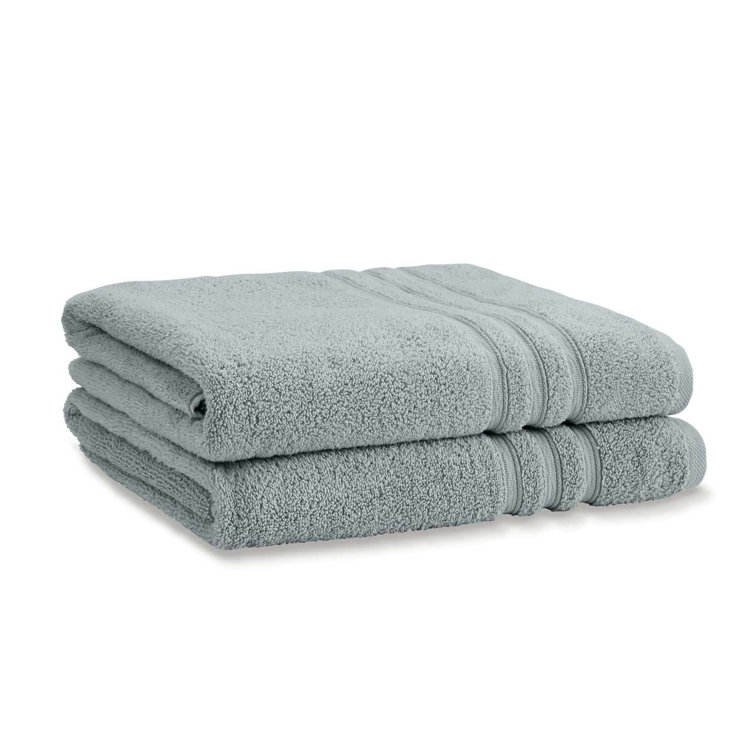 Catherine Lansfield Zero Twist 100% Cotton 450gsm Towels - Sage Green - Zero Twist Sage Green Towel Pair