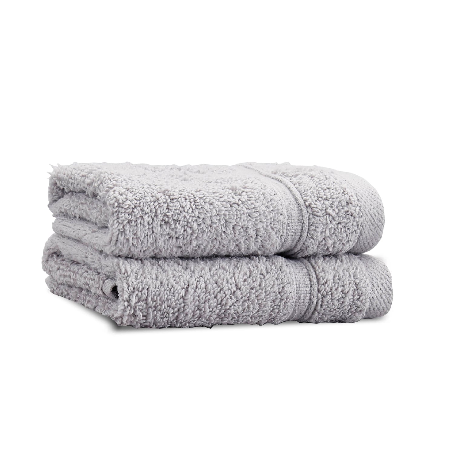 Catherine Lansfield Zero Twist 100% Cotton 450gsm Towels - Silver - Zero Twist Silver Face Cloth