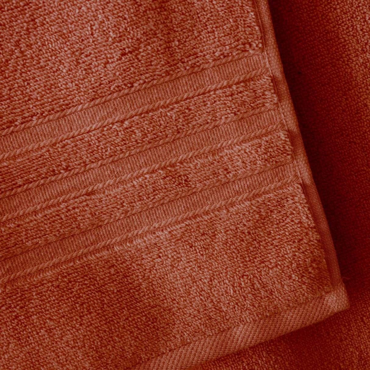 Catherine Lansfield Zero Twist Cotton 450gsm Bath Sheet Towel Bale Pair - Terracotta - Zero Twist Terracotta