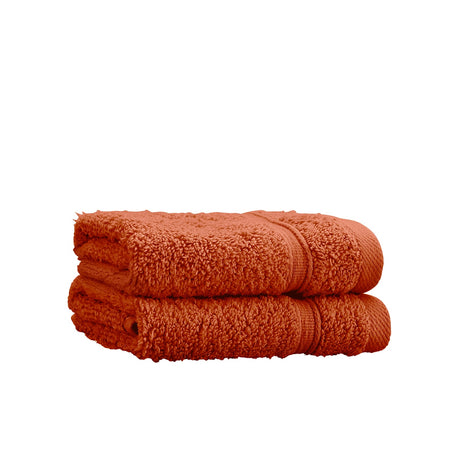 Catherine Lansfield Zero Twist 100% Cotton 450gsm Towels - Terracotta - Zero Twist Terracotta Face Cloth Pair