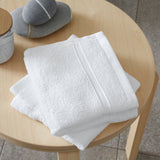 Catherine Lansfield Zero Twist 100% Cotton 450gsm Towels - White - Zero Twist White Face Cloth