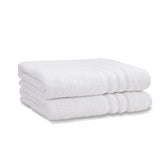 Catherine Lansfield Zero Twist Cotton 450gsm Bath Sheet Towel Bale Pair - White - Zero Twist White Towel Pair