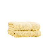 Catherine Lansfield Zero Twist 100% Cotton 450gsm Towels - Yellow - Zero Twist Yellow Face Cloth Pair