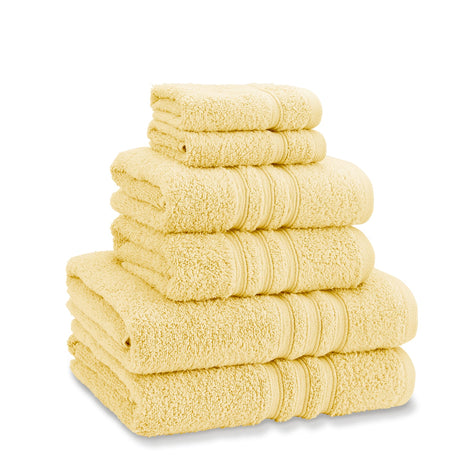 Catherine Lansfield Zero Twist 100% Cotton 6 Piece Towel Bale Set - Yellow