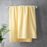 Catherine Lansfield Zero Twist 100% Cotton 450gsm Towels - Yellow - Zero Twist Yellow Towel