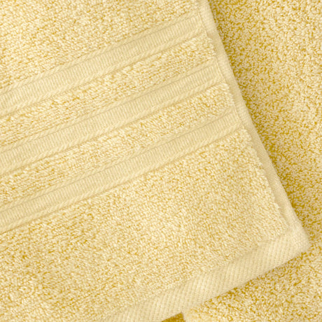 Catherine Lansfield Zero Twist 100% Cotton 450gsm Towels - Yellow - Zero Twist Yellow Towel