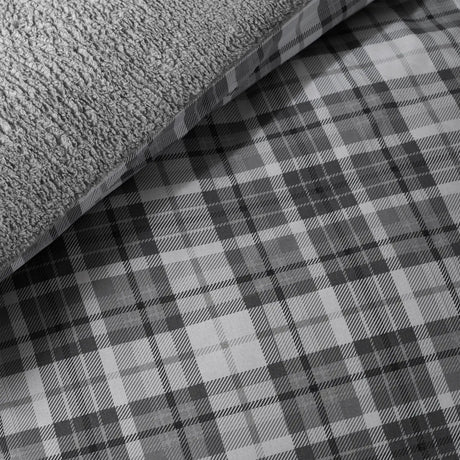 Cosy Sherpa Check Duvet Cover by Catherine Lansfield