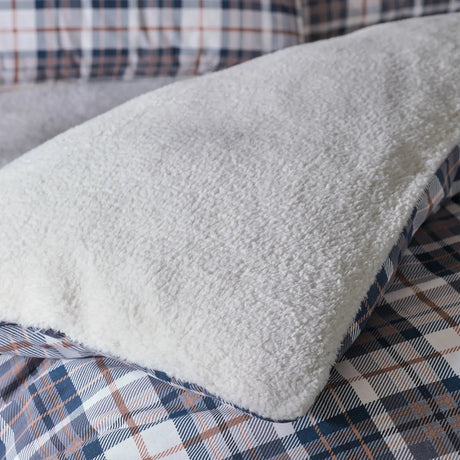 Cosy Sherpa Check Duvet Cover by Catherine Lansfield