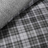 Catherine Lansfield Cosy Sherpa Check Duvet Cover Set - Cosy Sherpa Check Grey Duvet Set