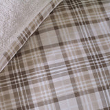 Catherine Lansfield Cosy Sherpa Check Duvet Cover Set - Cosy Sherpa Check Natural Duvet Set