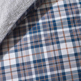 Catherine Lansfield Cosy Sherpa Check Duvet Cover Set - Cosy Sherpa Check Navy Duvet Set