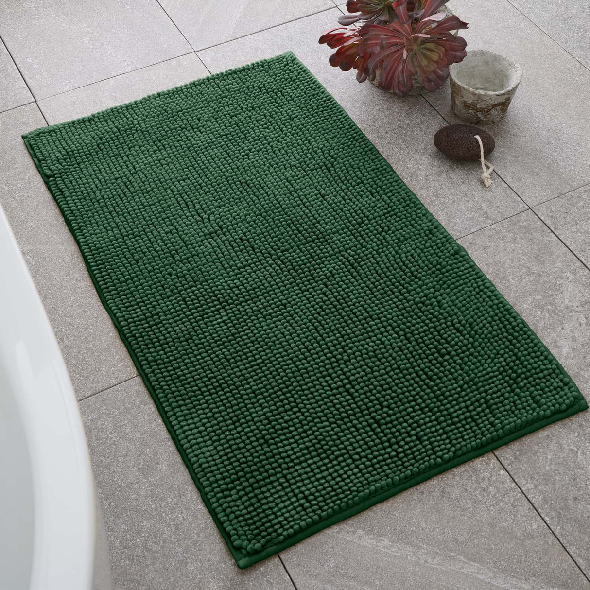 Catherine Lansfield Bobble Bath Mat 1200 GSM Cobalt Blue - Bobble Bath Mat Dark Green