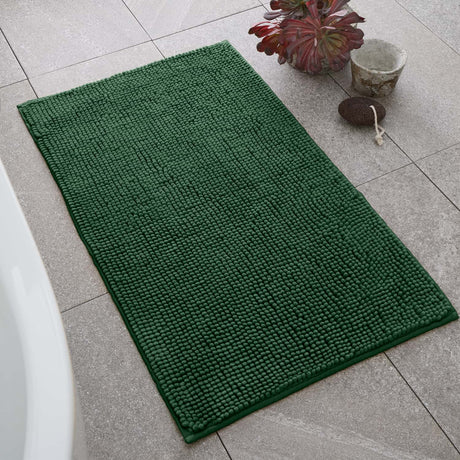 Catherine Lansfield Bobble Bath Mat 1200 GSM Cobalt Blue - Bobble Bath Mat Dark Green