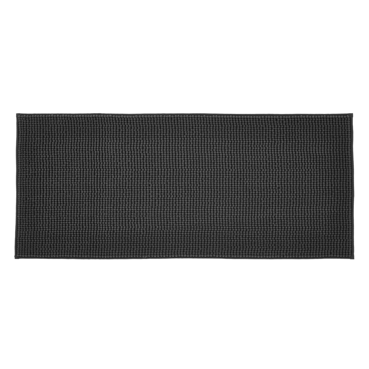 Catherine Lansfield Bobble Charcoal Grey Bath Runner 50x120cm - Bobble Bath Runner Charcoal