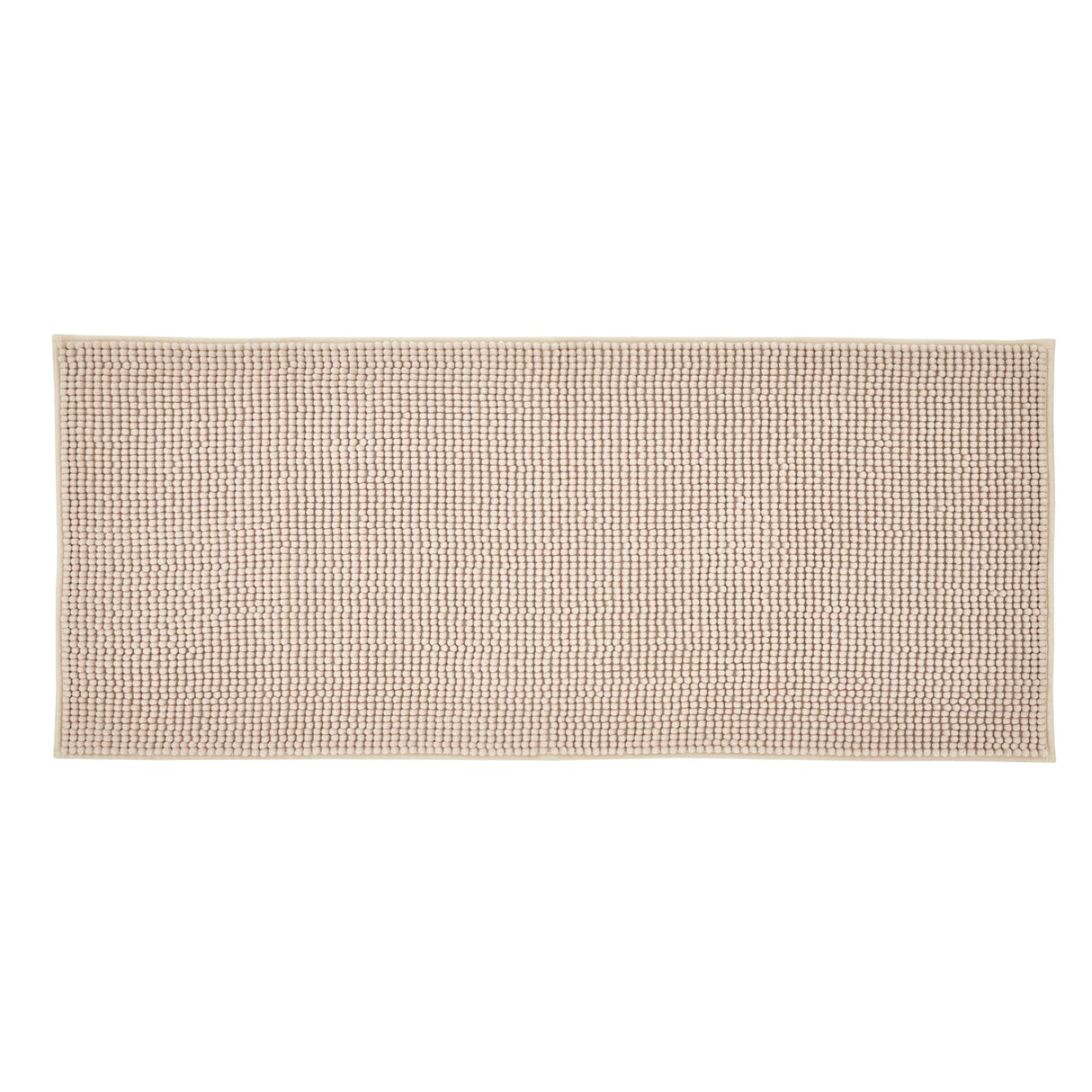 Catherine Lansfield Bobble Charcoal Grey Bath Runner 50x120cm - Bobble Bath Runner Natural