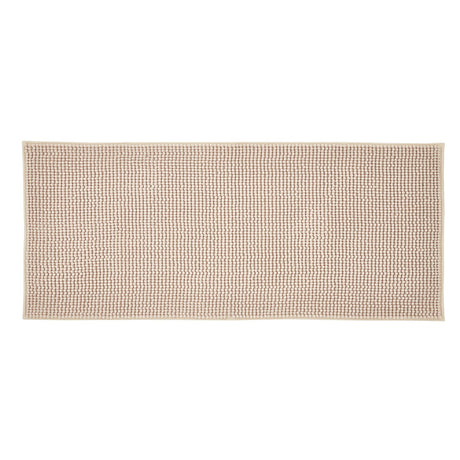 Catherine Lansfield Bobble Charcoal Grey Bath Runner 50x120cm - Bobble Bath Runner Natural