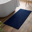 Catherine Lansfield Bobble Charcoal Grey Bath Runner 50x120cm - Bobble Bath Runner Navy