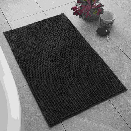 Catherine Lansfield Bobble Bath Mat 1200 GSM Cobalt Blue - Bobble Charcoal Bath Mat