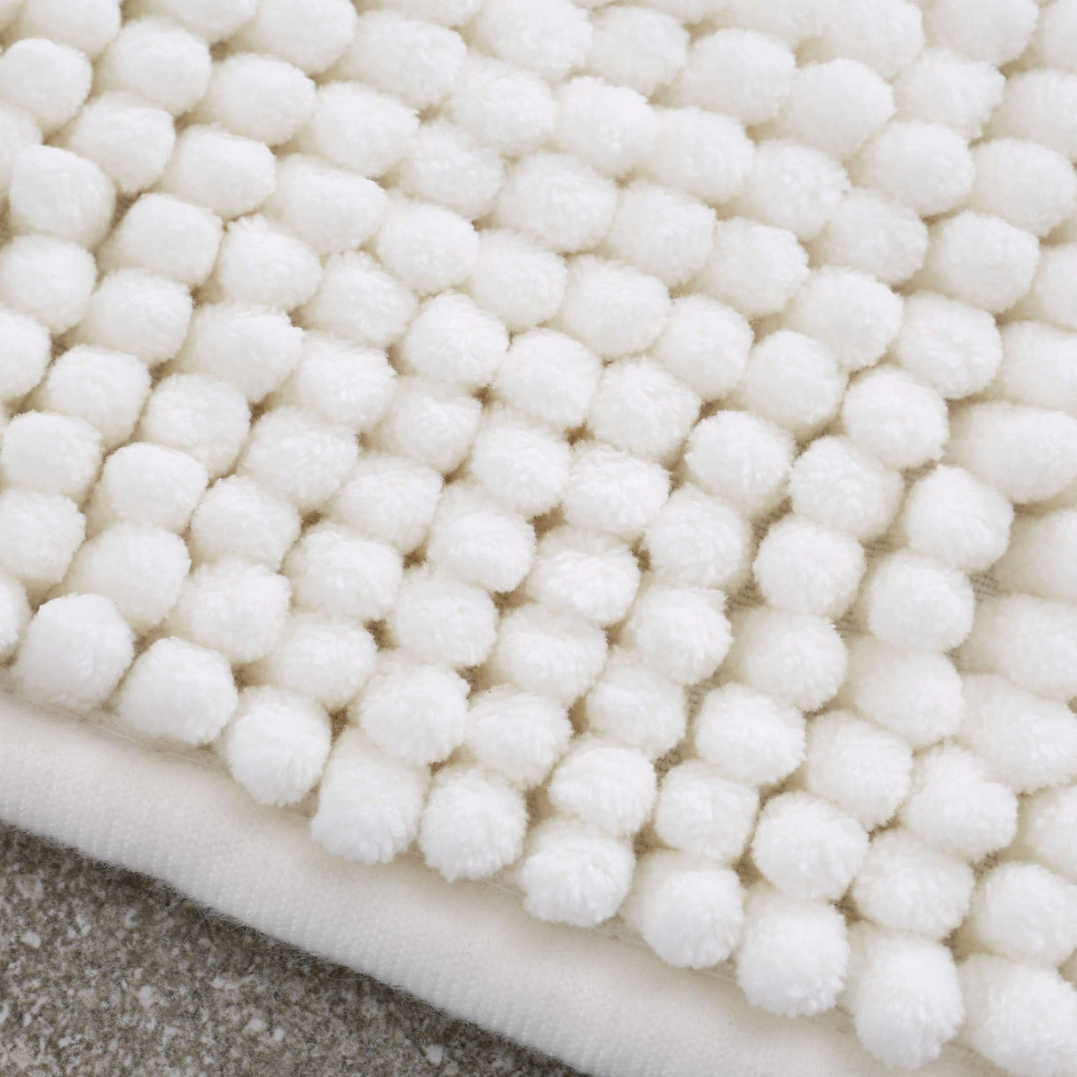 Catherine Lansfield Bobble Bath Mat 1200 GSM Cobalt Blue - Bobble Cream Bath Mat