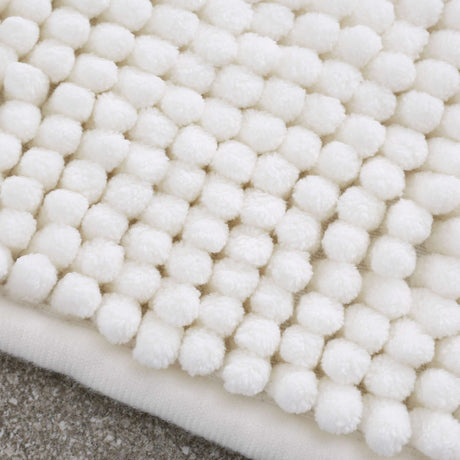 Catherine Lansfield Bobble Bath Mat 1200 GSM Cobalt Blue - Bobble Cream Bath Mat