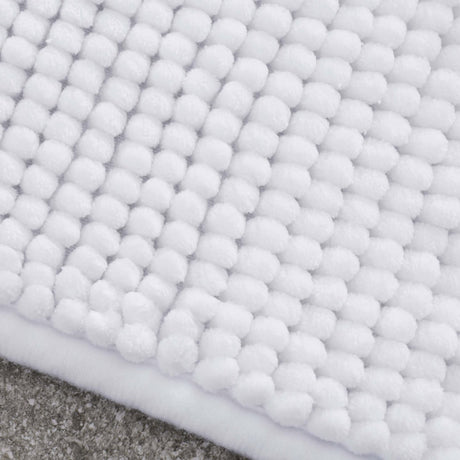 Catherine Lansfield Bobble Bath Mat 1200 GSM Cobalt Blue - Bobble White Bath Mat