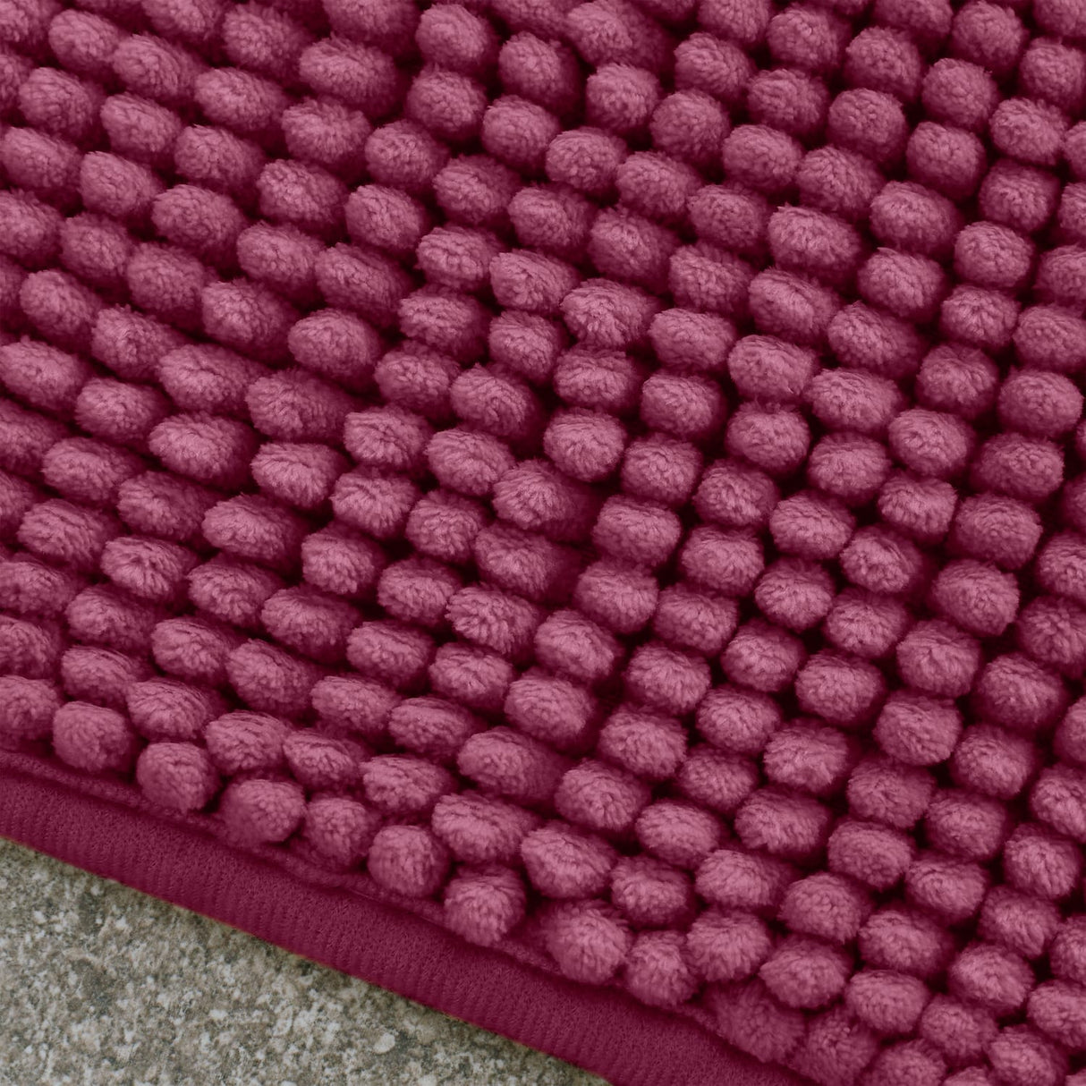 Catherine Lansfield Bobble Bath Mat 1200 GSM Cobalt Blue - Raspberry Bobble Bath Mat