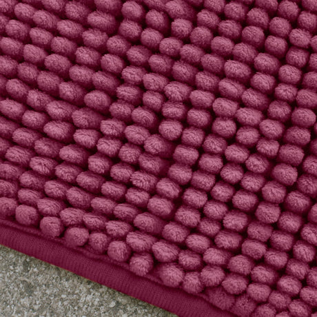 Catherine Lansfield Bobble Bath Mat 1200 GSM Cobalt Blue - Raspberry Bobble Bath Mat