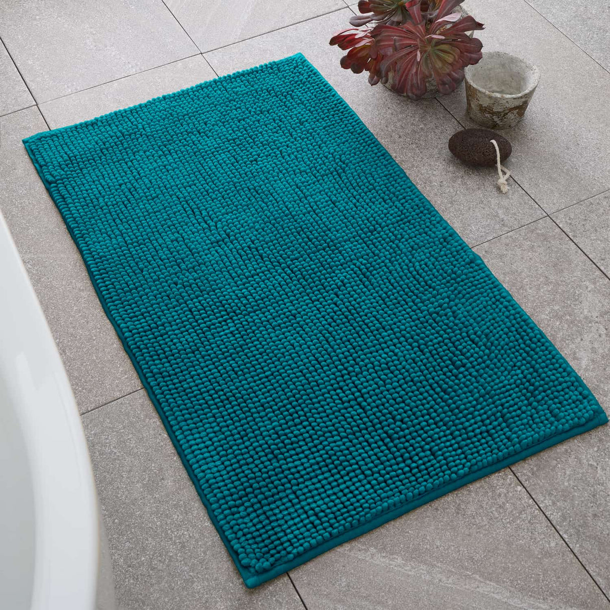 Catherine Lansfield Bobble Bath Mat 1200 GSM Cobalt Blue - Teal Bobble Bath Mat