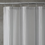 Catherine Lansfield Textured Stripe Shower Curtain - Texture Stripe Shower Curtain Silver