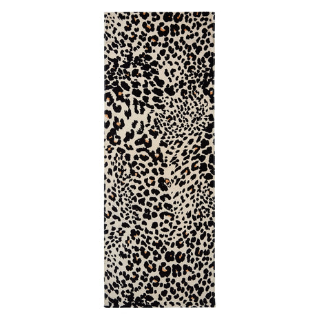 Catherine Lansfield Leopard Cotton Sun Lounger Towel 78x200cm - Natural - Leopard Sun Lounger Towel