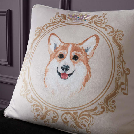 Catherine Lansfield Bridgerton Mr Newton Corgi Filled Cushion 3