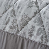 Catherine Lansfield Damask Jacquard Runner - Damask Jacquard Bedspread Silver