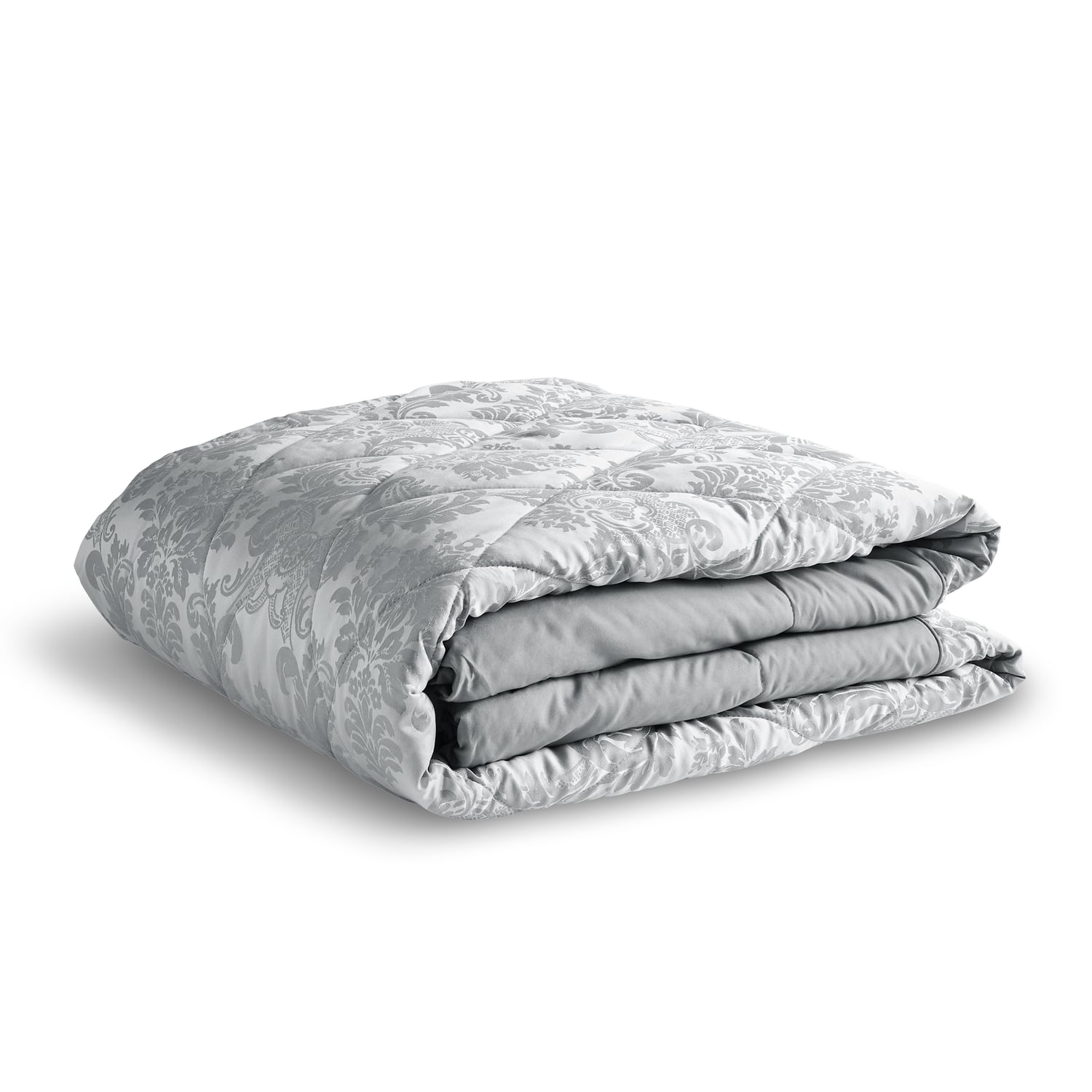 Catherine Lansfield Damask Jacquard Runner - Damask Jacquard Bedspread Silver