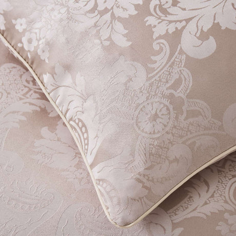 Catherine Lansfield Damask Jacquard Filled Cushion 43cm x 43cm - Silver - Damask Jacquard Cushion Champagne