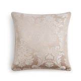Catherine Lansfield Damask Jacquard Filled Cushion 43cm x 43cm - Silver - Damask Jacquard Cushion Champagne