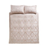 Catherine Lansfield Damask Jacquard Duvet Cover Set - Damask Jacquard Duvet Set Champagne