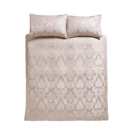 Catherine Lansfield Damask Jacquard Duvet Cover Set - Damask Jacquard Duvet Set Champagne
