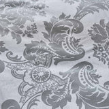 Catherine Lansfield Damask Jacquard Silver Duvet Cover Bedding Set - Damask Jacquard Duvet Set Silver