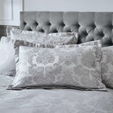 Catherine Lansfield Damask Jacquard Runner - Damask Jacquard Pilowshams Silver