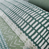 Catherine Lansfield Larsson Geo Duvet Cover Set - Larsson Geo Duvet Set Green