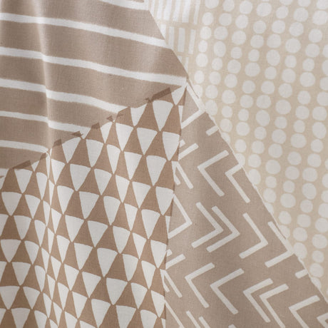Catherine Lansfield Larsson Geo Duvet Cover Set - Natural - Larsson Geo Duvet Set Natural