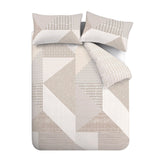 Catherine Lansfield Larsson Geo Duvet Cover Set - Natural - Larsson Geo Duvet Set Natural