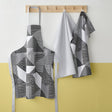 Catherine Lansfield Larsson Geo Geometric Grey Cotton Apron
