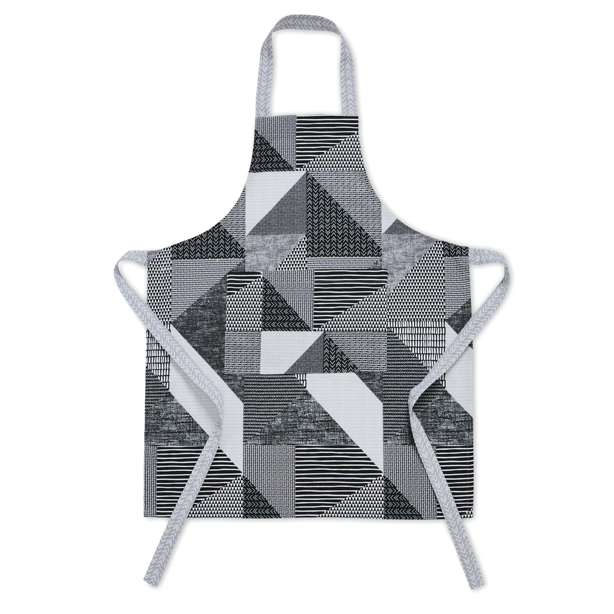 Catherine Lansfield Larsson Geo Geometric Grey Cotton Apron - Larsson Geo Grey Apron