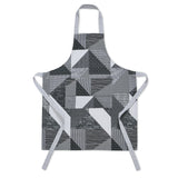 Catherine Lansfield Larsson Geo Geometric Grey Cotton Apron - Larsson Geo Grey Apron