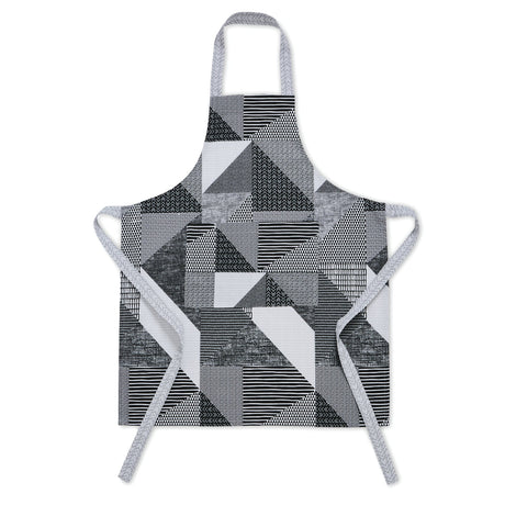 Catherine Lansfield Larsson Geo Geometric Grey Cotton Apron - Larsson Geo Grey Apron