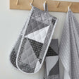 Catherine Lansfield Larsson Geo Geometric Grey Double Oven Glove