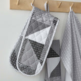 Catherine Lansfield Larsson Geo Geometric Grey Double Oven Glove