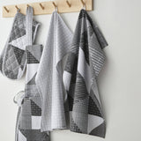 Catherine Lansfield Larsson Geo Geometric Grey Double Oven Glove - Larsson Geo Grey Double Oven Glove