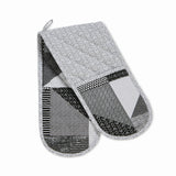 Catherine Lansfield Larsson Geo Geometric Grey Double Oven Glove - Larsson Geo Grey Double Oven Glove